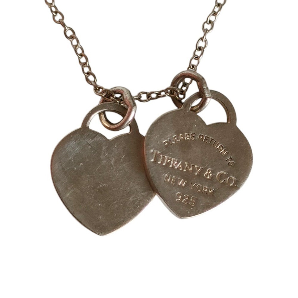 TIFFANY&Co. Tiffany & Co. Return to Double Heart Chain Necklace, 925 Sterling...